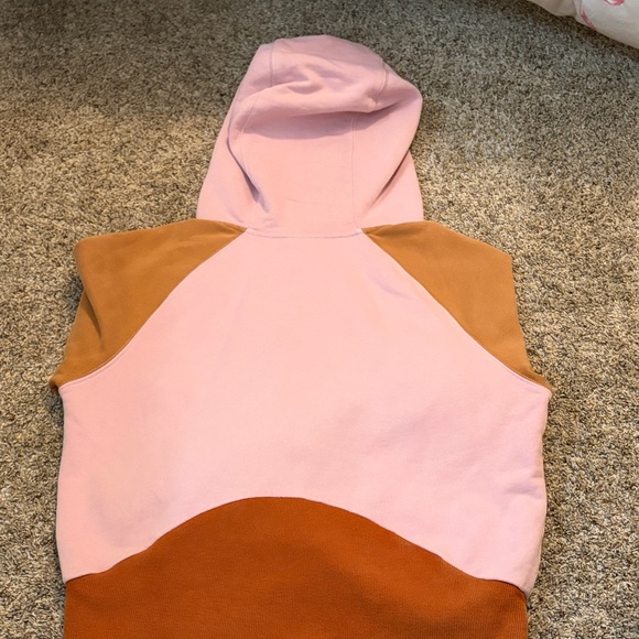 Aerie Pink and Brown Zip up sweatshirt - Picture 5 of 7
